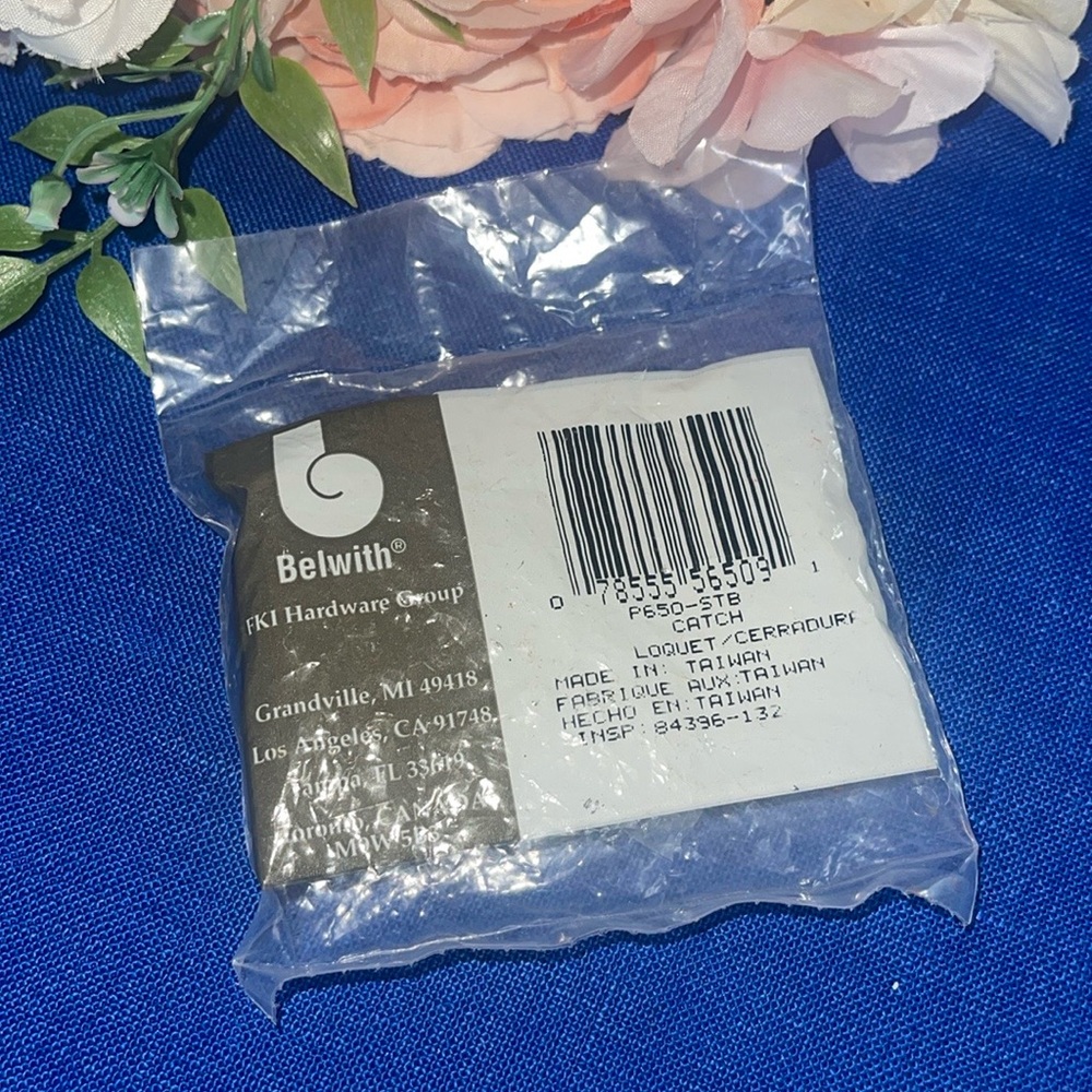 BELWITH Hardware P650-STB Bronze Plastic Cabinet Catch 1-3/4 W in. (Pack of 1 )